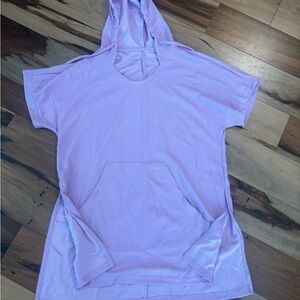Lavender Hooded T-Shirt with Pocket